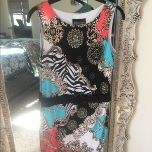 Frank Lyman belted stretch dress